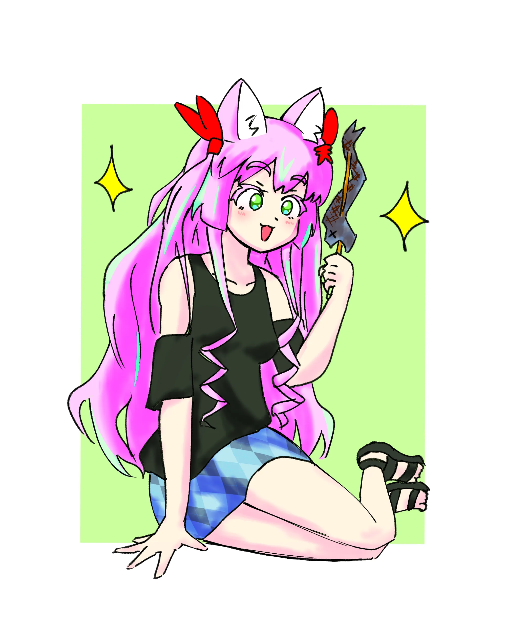ラテちゃんの全身イラスト
