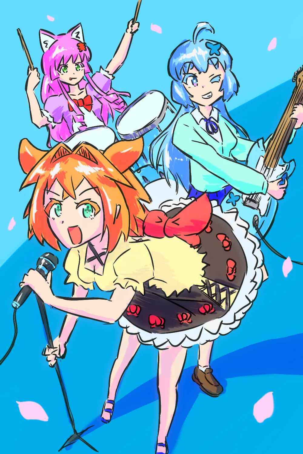 全肯定botたん・ラテちゃん・ことみちゃんの3人